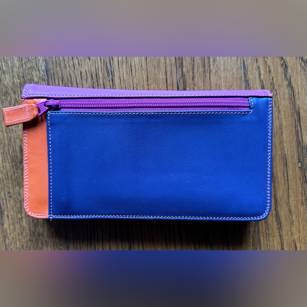Matinee-style wallet from mywalit. Sangria. Genuine Italian leather. Super soft
